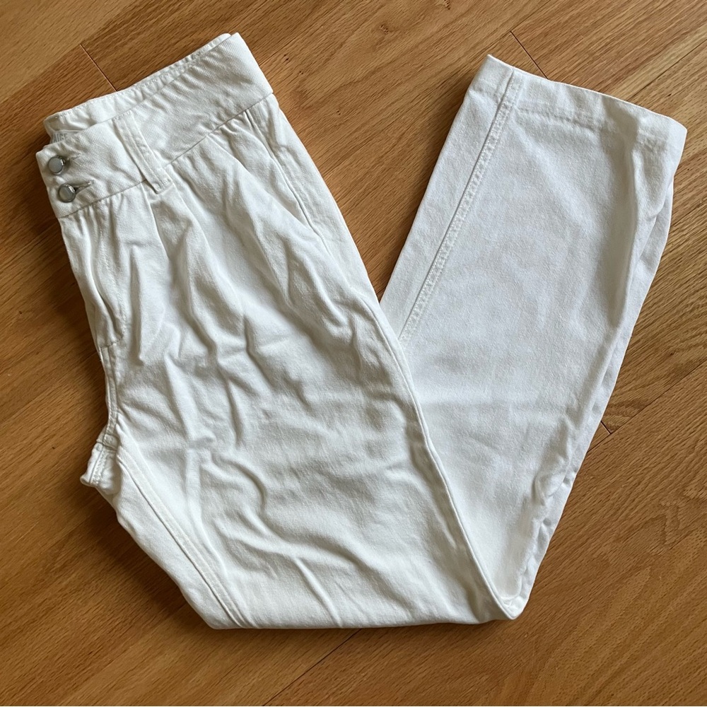 PAIGE White Pleated Pant sz 27